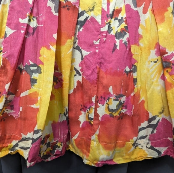 The Limited Floral A Line Silk Blend Skirt Sz 6 - Picture 7 of 10